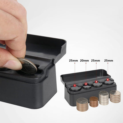2X Car Coin Holder Portable Mini Change Storage Box Container Organizer Interior.