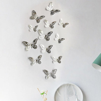 12X 3D Butterfly Wall Decals Stickers Removable Kids Nursery Decoration - 7601.