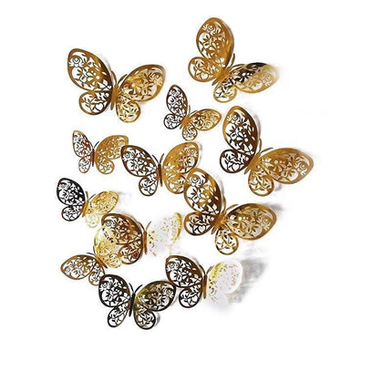 12X 3D Butterfly Wall Decals Stickers Removable Kids Nursery Decoration - 7601.