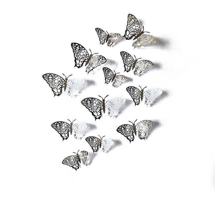 12X 3D Butterfly Wall Decals Stickers Removable Kids Nursery Decoration - 7602.