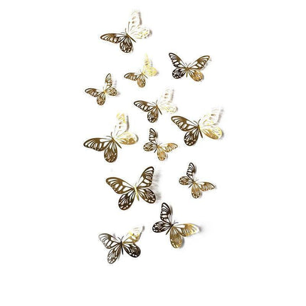 12X 3D Butterfly Wall Decals Stickers Removable Kids Nursery Decoration - 7602.