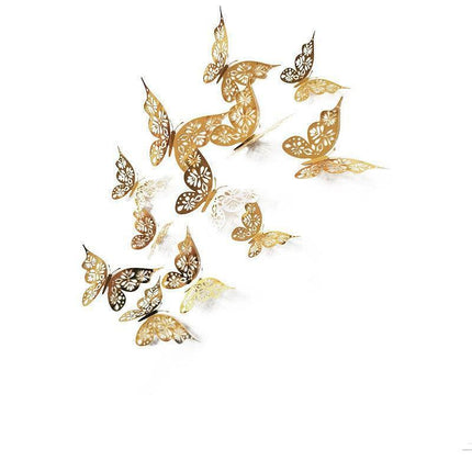 12X 3D Butterfly Wall Decals Stickers Removable Kids Nursery Decoration - 7602.