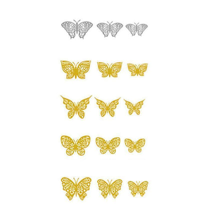 12X 3D Butterfly Wall Decals Stickers Removable Kids Nursery Decoration - 7607.