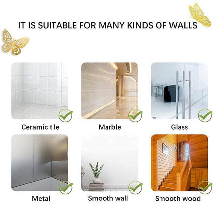 12X 3D Butterfly Wall Decals Stickers Removable Kids Nursery Decoration - 7607.