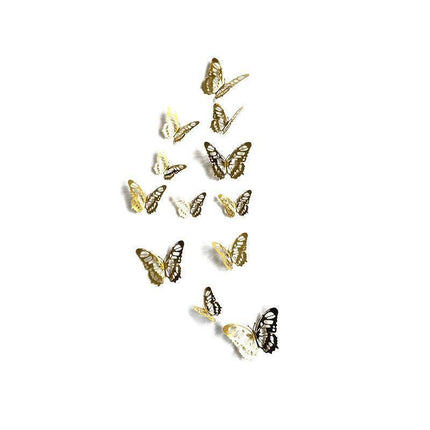 12X 3D Butterfly Wall Decals Stickers Removable Kids Nursery Decoration - 7607.