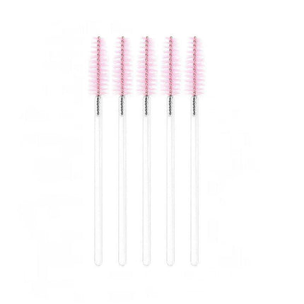 50X Disposable Mascara Wands Eyelash Brushes Applicator Lash Extension Brush - black+black.