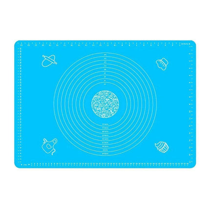 Blue Reusable Non-Stick Silicone Rolling Dough Mat Cake Pastry Baking Fondant Sheet - 40*30cm.