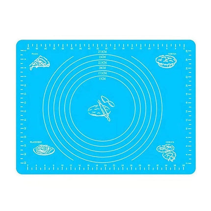 Blue Reusable Non-Stick Silicone Rolling Dough Mat Cake Pastry Baking Fondant Sheet - 40*30cm.