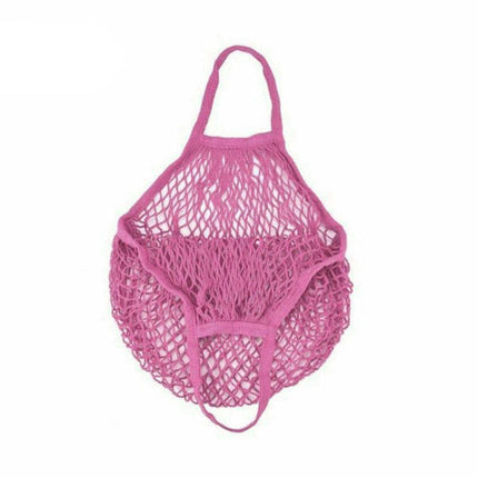 Reusable Mesh Net Shopping Bag String Tote Grocery Fruit Vegetable Storage - Brown.