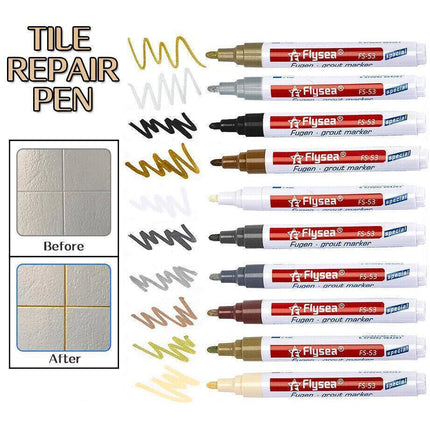 Tile Styling Pen Bathroom Floor Waterproof And Mildew Grout Marker Repair Pens - Dark Grey.