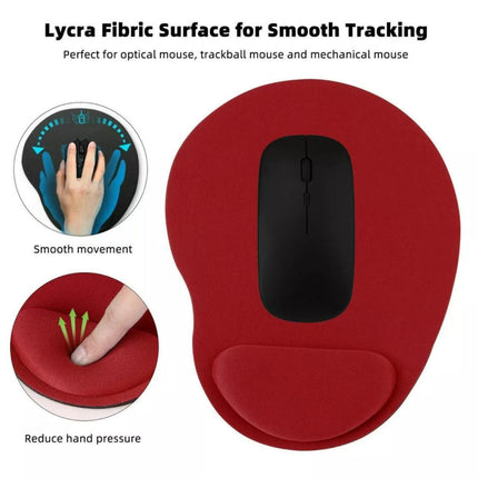 Comfort Mouse Pad with Built In Wrist Support Non Slip Ergonomic Mice Mat - Green.
