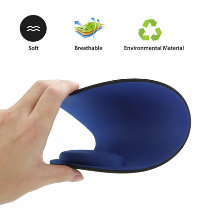 Comfort Mouse Pad with Built In Wrist Support Non Slip Ergonomic Mice Mat - Green.