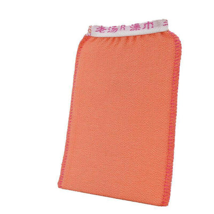 5 Pcs Towel Exfoliating Bath Washcloth Viscose Scrub Mitten Towel - Orange *5 PCS.