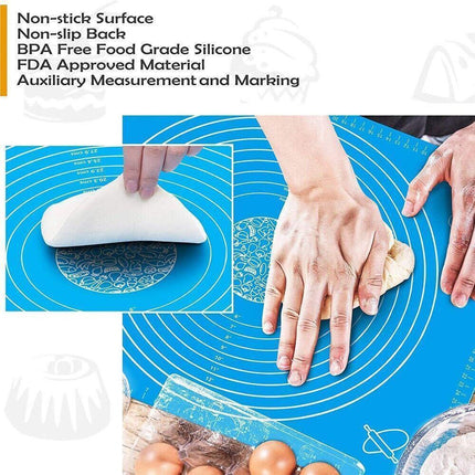 Orange Reusable Non-Stick Silicone Rolling Dough Mat Cake Pastry Baking Fondant Sheet - 29*26cm.