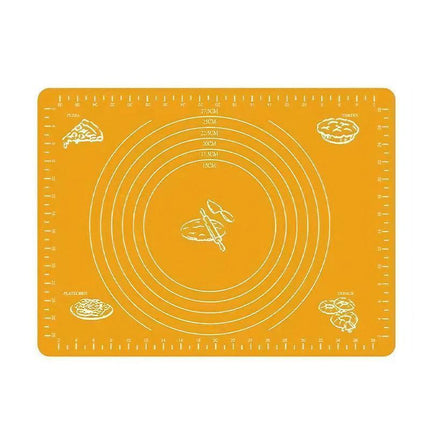 Orange Reusable Non-Stick Silicone Rolling Dough Mat Cake Pastry Baking Fondant Sheet - 29*26cm.