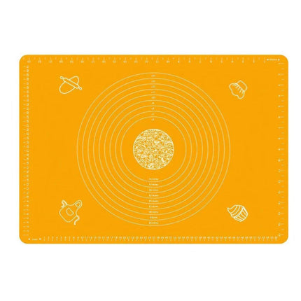 Orange Reusable Non-Stick Silicone Rolling Dough Mat Cake Pastry Baking Fondant Sheet - 29*26cm.