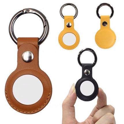 For Apple Airtag Leather Case Cover Air Tag Keychain Holder Sleeve Shell Tracker - Red.