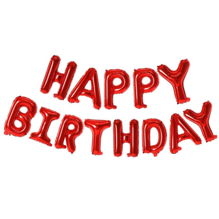 40Cm 3D Happy Birthday Letters Balloons Inflating Foil Banner Bunting Celebrate - Rose Gold.