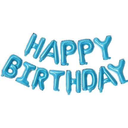 40Cm 3D Happy Birthday Letters Balloons Inflating Foil Banner Bunting Celebrate - Rose Gold.