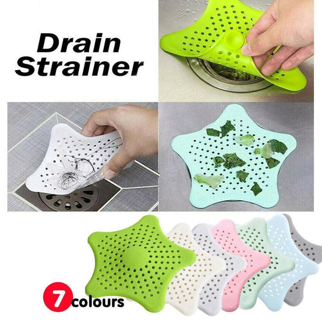 New Bathroom Drain Hair Catcher Bath Stopper Sink Strainer Shower Filter Covers - White.