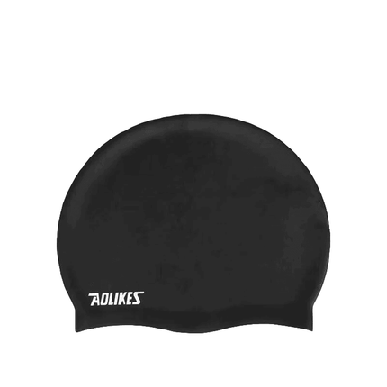 Aolikes Silicone Swimming Cap Waterproof Unisex Swim Hat for Men and Women - White.