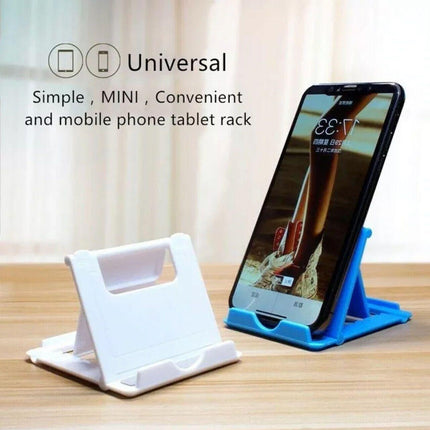 Universal Foldable Tablet and Phone Stand Adjustable Portable Desk Holder - Yellow.