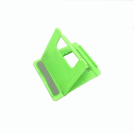 Universal Foldable Tablet and Phone Stand Adjustable Portable Desk Holder - Yellow.