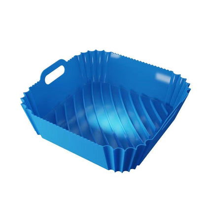 Air Fryer Silicone Pot Basket Liner Non Stick Reusable Baking Tray Accessories - Grey.