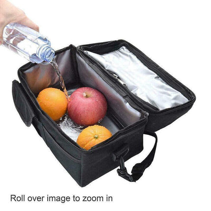 Insulated Lunch Bag Box Tote Cooler For Women Men Hot Cold Food Thermal - Light Blue.