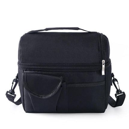 Insulated Lunch Bag Box Tote Cooler For Women Men Hot Cold Food Thermal - Light Blue.