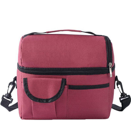 Insulated Lunch Bag Box Tote Cooler For Women Men Hot Cold Food Thermal - Light Blue.