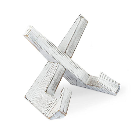 Wooden Plate Stand Rack Display Holder Wooden Support Desktop Reading Stand - White.