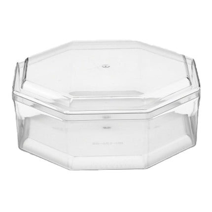 20pcs Transparent Biscuit Box Plastic Cake Box Pastry Dessert Storage Container - 7.5x7.5CM.