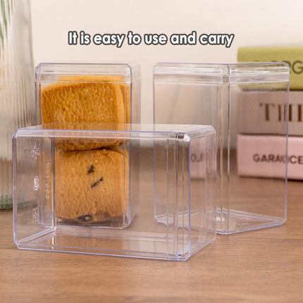 20pcs Transparent Biscuit Box Plastic Cake Box Pastry Dessert Storage Container - 5.5x9.5cm.