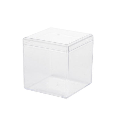 20pcs Transparent Biscuit Box Plastic Cake Box Pastry Dessert Storage Container - 5.5x9.5cm.