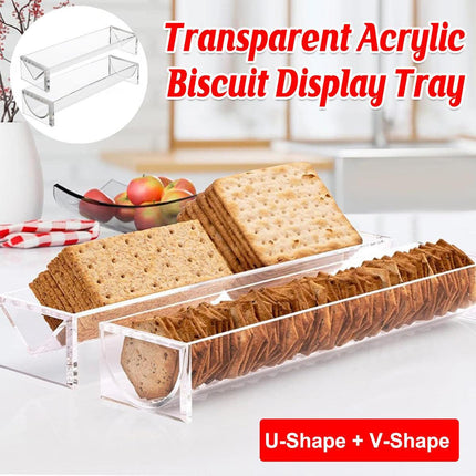 1PC Transparent Rectangular Biscuit Display Rack Food Dessert Wedding Cake Stand.