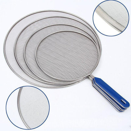 4Size Anti Splatter Guard Oil Net Splash Cover Pan Screen Kitchen Cooking Frying - 21CM.