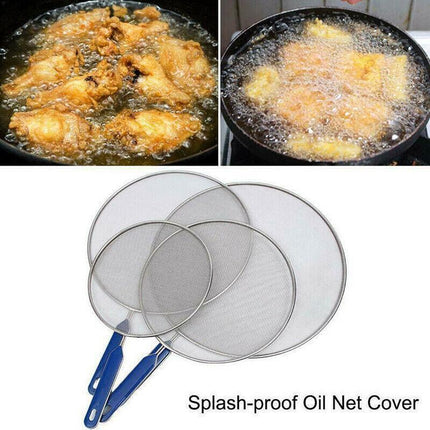 4Size Anti Splatter Guard Oil Net Splash Cover Pan Screen Kitchen Cooking Frying - 21CM.