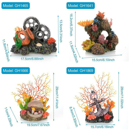 Aquarium Resin Coral Decorations for Fish Tank Marine Simulation Micro Landscape - GH1465.
