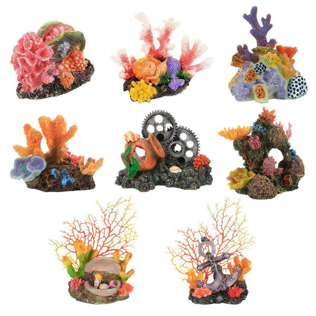 Aquarium Resin Coral Decorations for Fish Tank Marine Simulation Micro Landscape - GH1641.