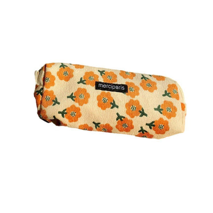 Large Capacity Pencil Case Organiser Bag Stationery Holder School Travel Pouch - Green Beige Plaid.