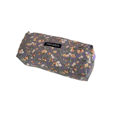 Large Capacity Pencil Case Organiser Bag Stationery Holder School Travel Pouch - Green Beige Plaid.
