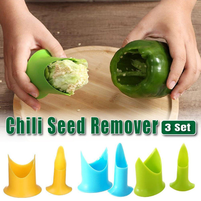 3set Fruit and Vegetable Corer Seed Remover Kitchen Tool for Easy Food Prep.