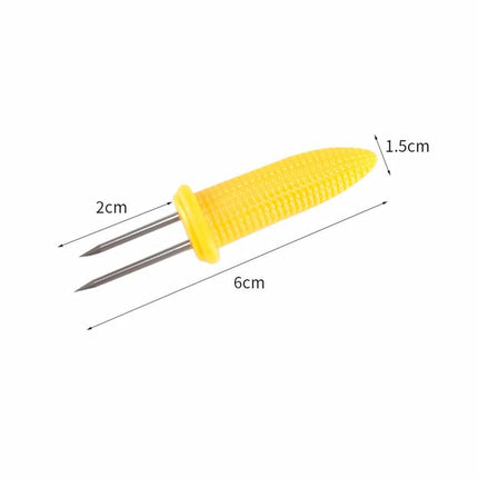 BBQ Corn Holders Set of 10 Reusable Stainless Steel Skewers for Kitchen and Grill.