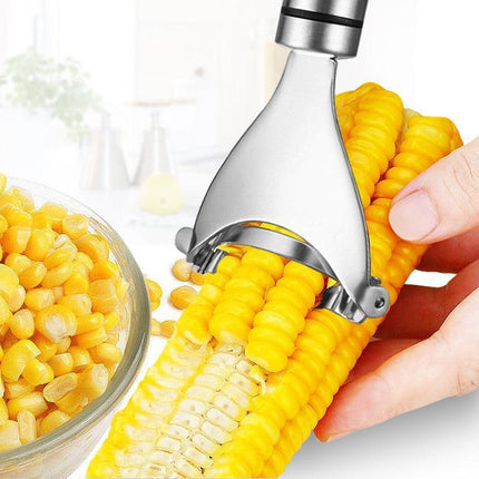 One-Step Corn Peeler Thresher Tools Kitchen Cob Kerneler Cutter Stripper Remover.