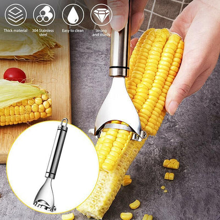 One-Step Corn Peeler Thresher Tools Kitchen Cob Kerneler Cutter Stripper Remover.
