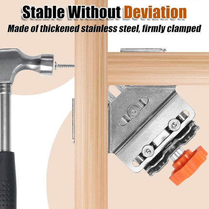 Angle Clamp Set 4pcs 90-Degree Adjustable L Shape Corner Woodworking Position - Closed style.