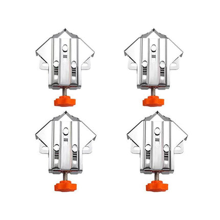 Angle Clamp Set 4pcs 90-Degree Adjustable L Shape Corner Woodworking Position - Closed style.