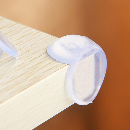 Transparent PVC Table Corner Guards Anti-Collision Protective Covers for Furniture - 4 PCS.