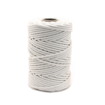 Cotton Rope Macrame Cord 1-12mm DIY Craft Tapestry Binding Decorative String - 6mm x 100m.
